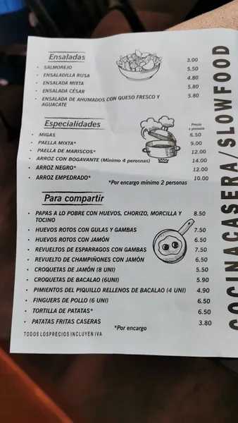menu 1 of Cafetería Roypa