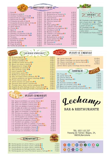 menu 0 of LeChamp