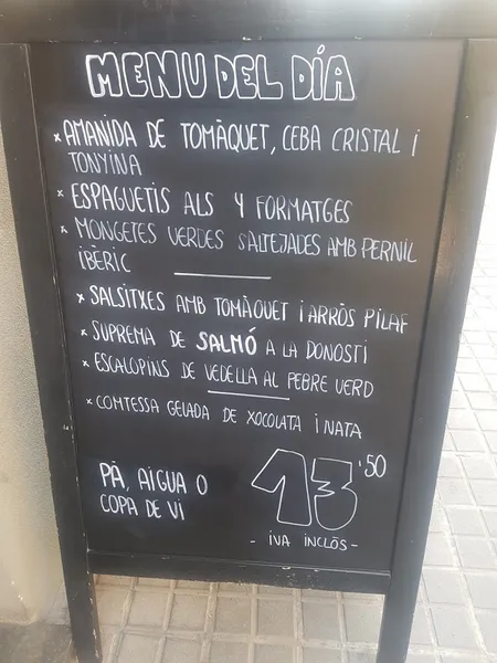 menu 1 of El Comensal