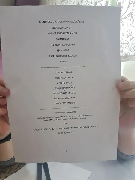 menu 2 of La Cuineta de l'Angelina