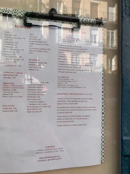 menu 0 of The Little Big Cafe