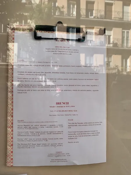 menu 2 of The Little Big Cafe