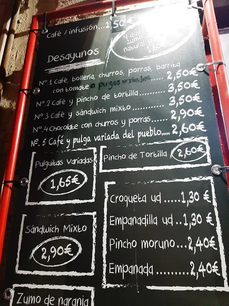 menu 1 of Los Bocadillos