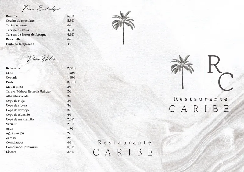 menu 1 of Restaurante Caribe