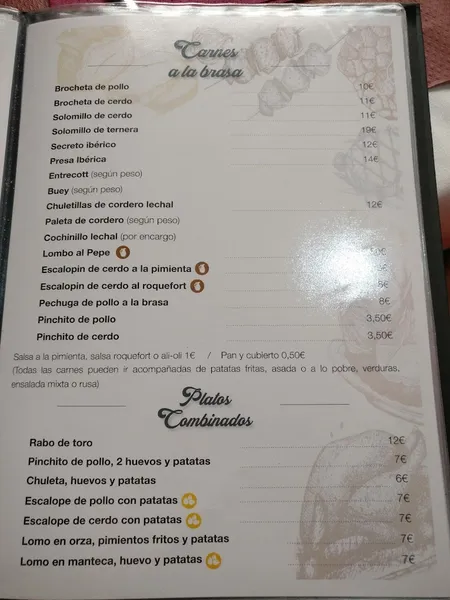 menu 1 of Restaurante Taperia "El Picoteo"
