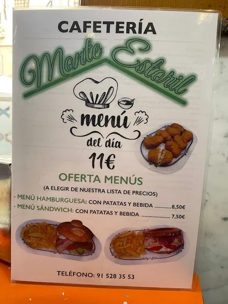 menu 1 of Cafetería Monte Estoril