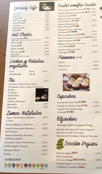 menu 0 of Cafetería d'Sano