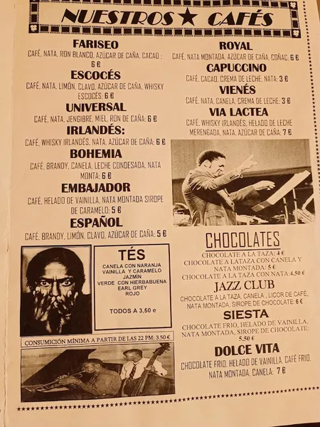 menu 0 of Bohemia Jazz Café