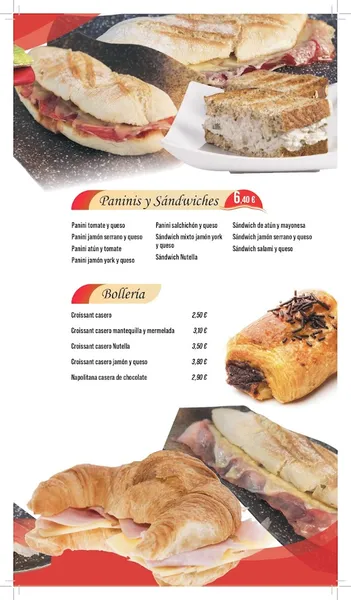 menu 0 of Cafetería La Cala