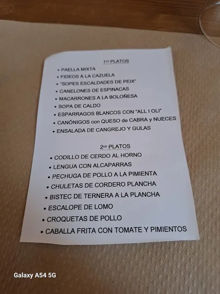 menu 0 of Sa Girgola
