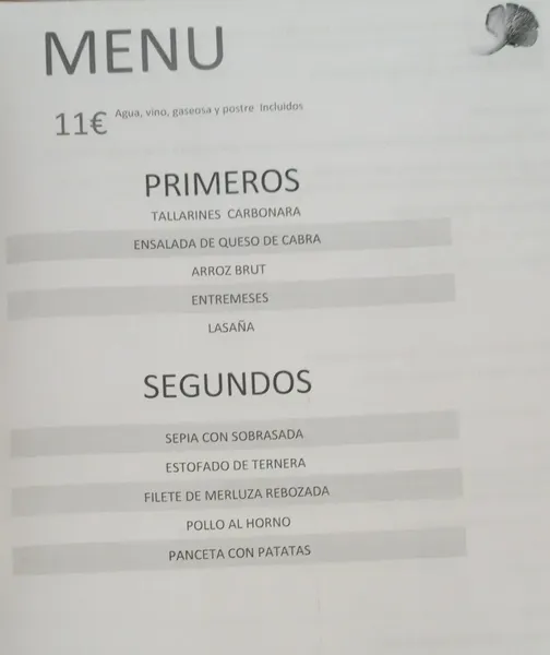menu 1 of Sa Girgola
