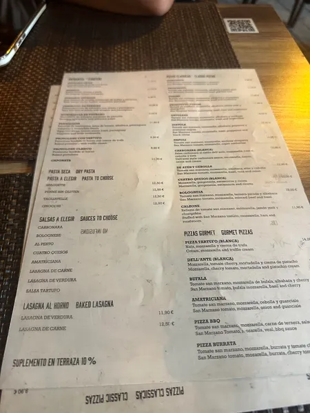 menu 0 of Ristorante Dell'Ante