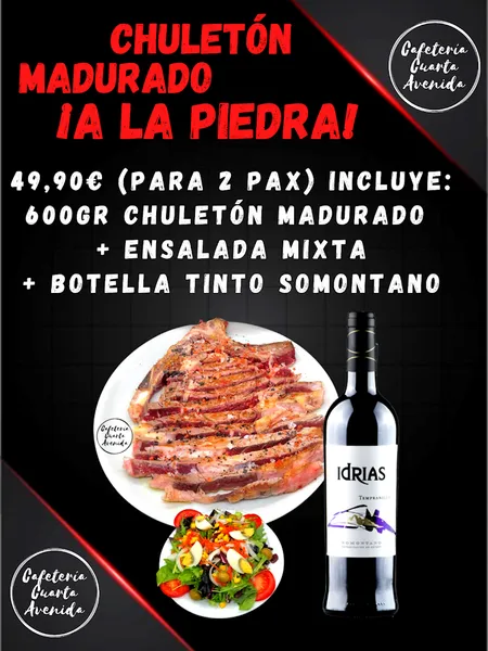menu 2 of Cafetería Cuarta Avenida