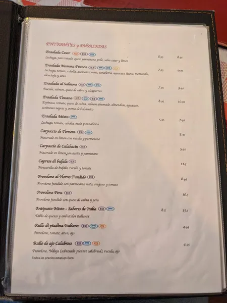 menu 0 of Trattoria Mamma Franca