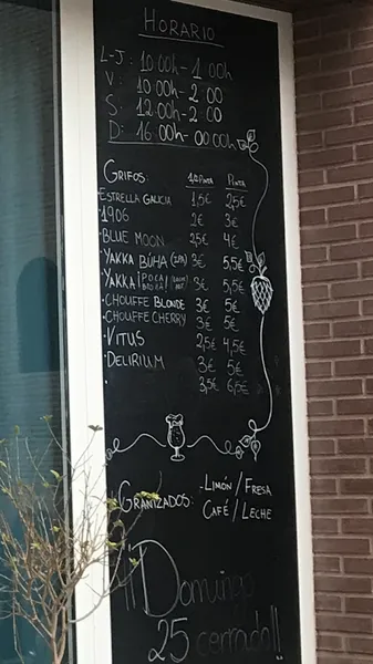menu 2 of La Isla Beer Club