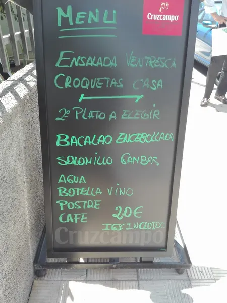 menu 2 of Rincón de Pedro