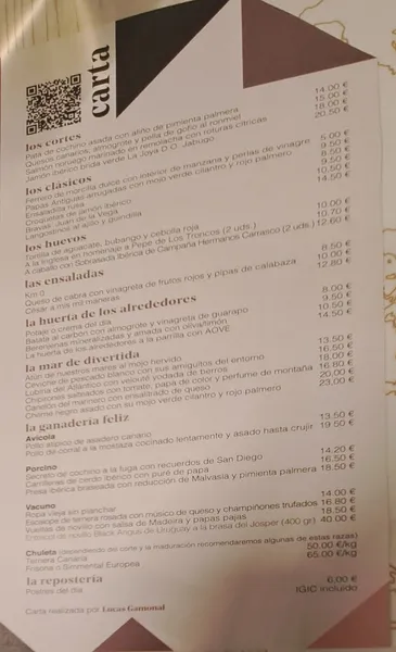 menu 1 of Restaurante Guannabí