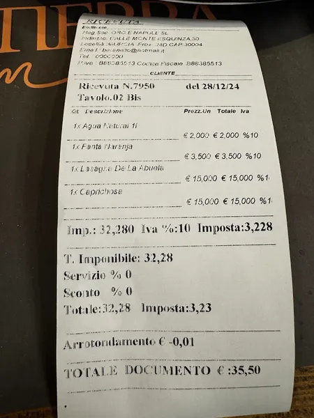 menu 0 of Tierra Mía terraza