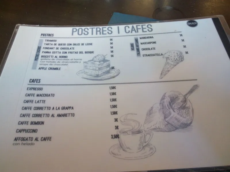 menu 2 of Oven Mozzarella Murcia