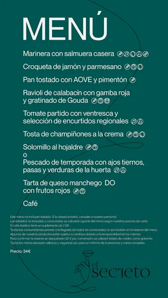 menu 0 of El Secreto