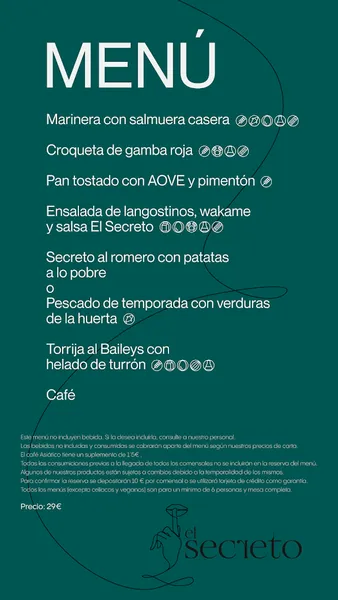 menu 2 of El Secreto