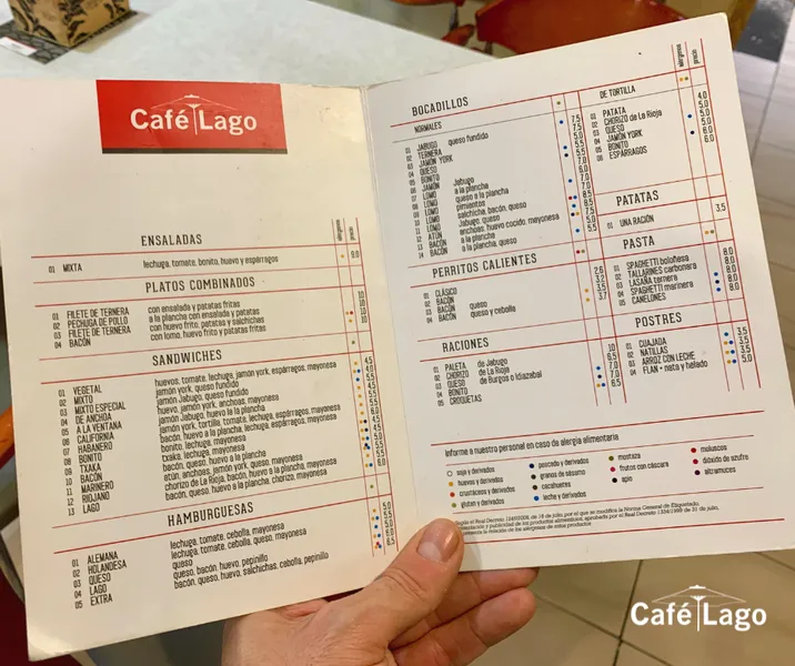 menu 0 of Café Lago Bilbao