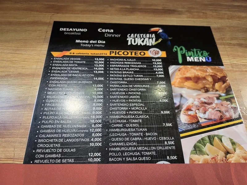 menu 0 of Cafetería tukan