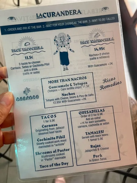 menu 2 of La Curandera Barceloneta