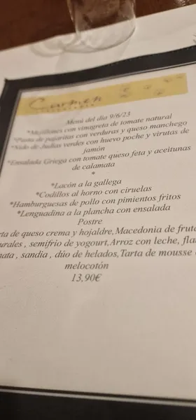 menu 2 of Restaurante Carmen