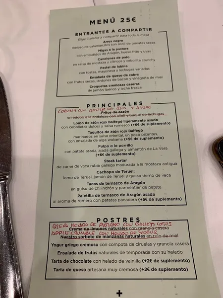 menu 0 of Parrilla Albarracin