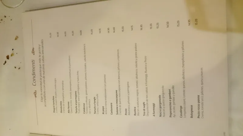 menu 1 of Restaurante La Tagliatella | Jerónimo Zurita, Zaragoza