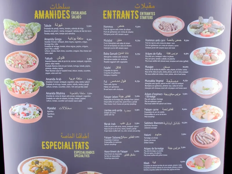 menu 0 of Aladdin Restaurante