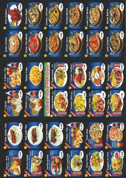 menu 0 of Pak Tandoori