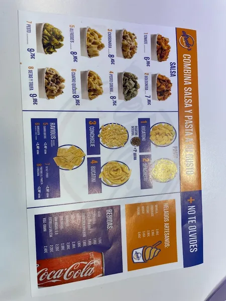 menu 1 of Alfredo's Pasta