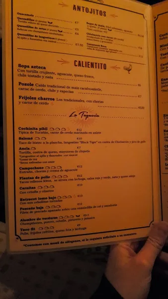 menu 1 of San Pedrito, Restaurante Y Licoreria