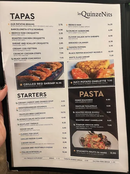 menu 2 of Les Quinze Nits