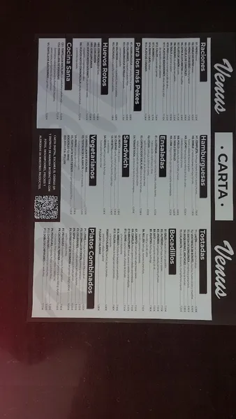 menu 0 of Bar Venus Azucarera