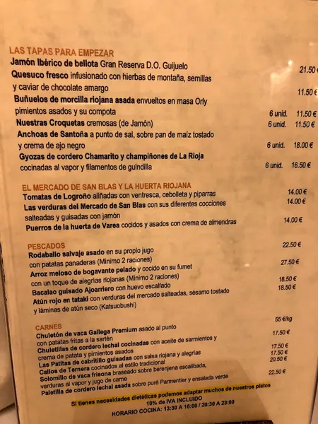 menu 0 of La Cocina de Ramón