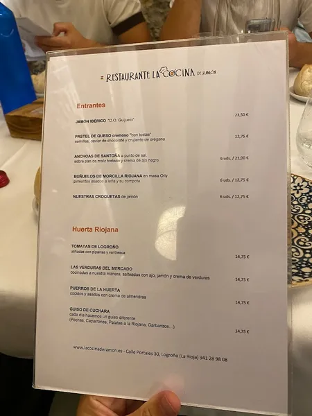 menu 2 of La Cocina de Ramón