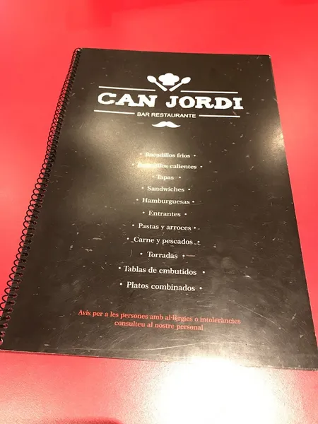 menu 1 of Bar can jordi