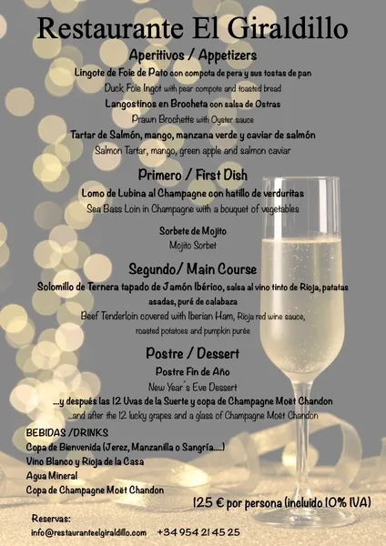 menu 0 of Restaurante El Giraldillo Sevilla