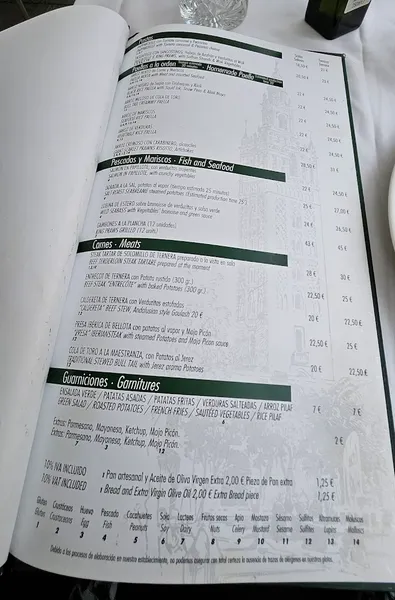 menu 1 of Restaurante El Giraldillo Sevilla