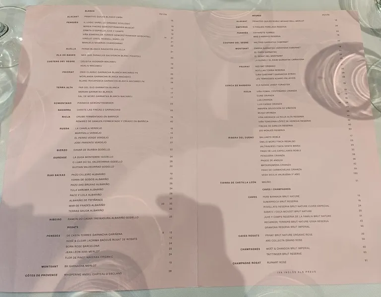 menu 1 of Elche Restaurant