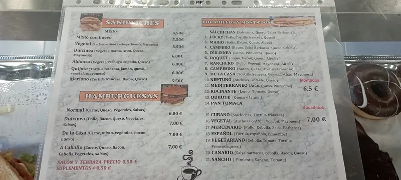 menu 1 of Bar Francis