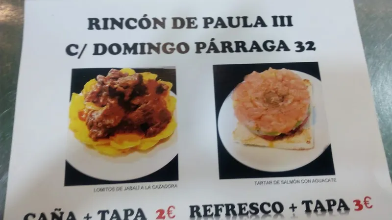 menu 2 of Restaurante El Rincón De Paula II