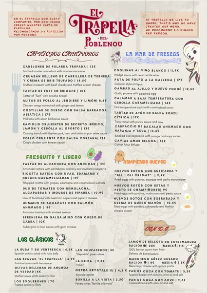 menu 0 of El Trapella del Poblenou