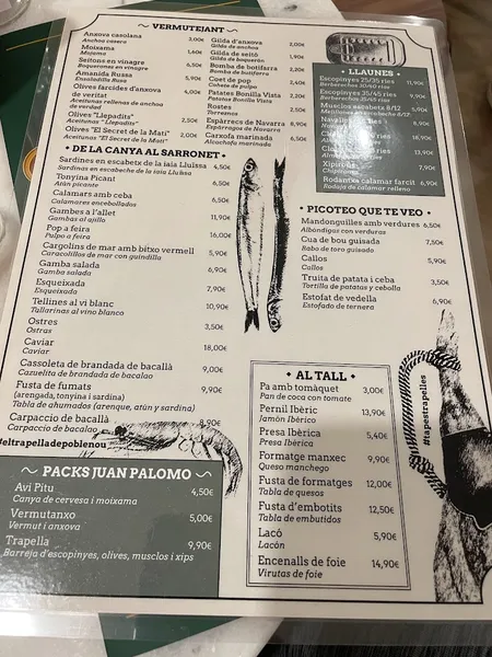 menu 2 of El Trapella del Poblenou