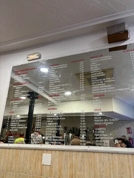 menu 0 of Bar Restaurante Dávila