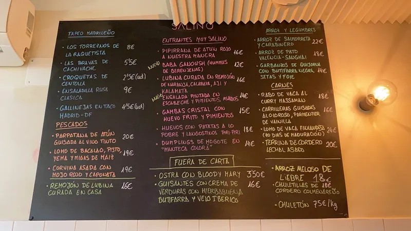 menu 1 of SALINO