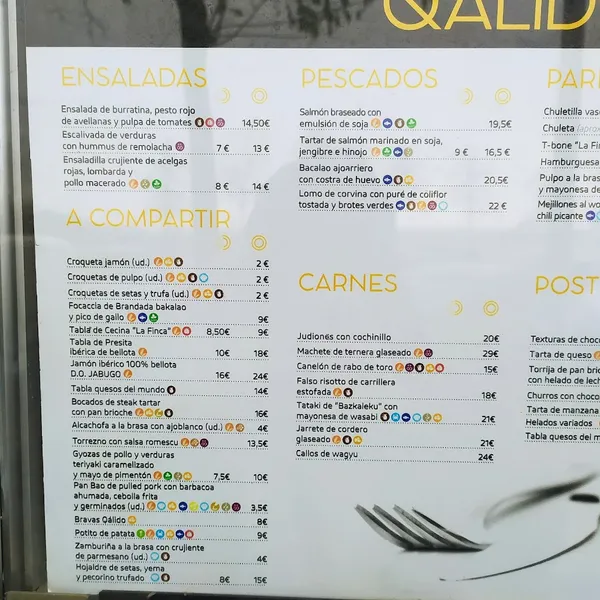 menu 2 of Restaurante Qálido
